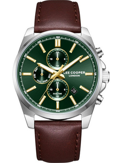Lee Cooper Ανδρικό Ρολόι με Καφέ Δερμάτινο Λουράκι LC08354.372