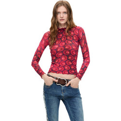 Desigual Lucca Γυναικεία Πλεκτή Μπλούζα Κόκκινη 26WWJF45-3092