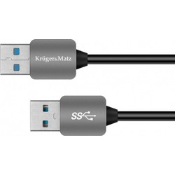 Kruger & Matz KM0337 Καλώδιο USB-A Male 3.0 to USB-A Male 1m Black