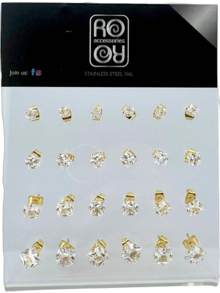 RO Accessories Γυναικεία Σκουλαρίκια από Xρυσό SS156