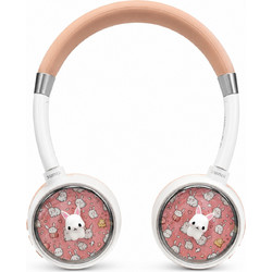Sunix BLT220 Ασύρματα Bluetooth Παιδικά Ακουστικά On Ear Λευκά Ροζ