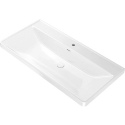 Karag Simpla 100 Ένθετος Νιπτήρας Μπάνιου Πορσελάνης 100x50cm Λευκός SIMPLA100