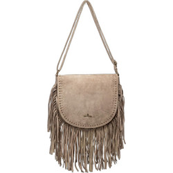 Bag to Bag Γυναικεία Τσάντα Χιαστί Σουέτ Εκρού με Στενό Λουρί A8029