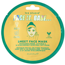 Yes Studio Face It Babe Sheet Μάσκα Προσώπου για Ενυδάτωση με Υαλουρονικό 1τμχ