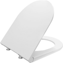 Elvit 0198 Καπάκι Λεκάνης D-Shape από Βακελίτη Slim Soft Close Λευκό 46x36.1cm 0198-ELVIT