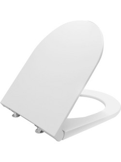 Elvit 0198 Καπάκι Λεκάνης D-Shape από Βακελίτη Slim Soft Close Λευκό 46x36.1cm 0198-ELVIT