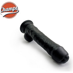 Champs Henry Ρεαλιστικό Dildo με Βεντούζα & Όρχεις 17.5cm Μαύρο