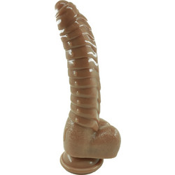 Guilty Toys Ρεαλιστικό Dildo με Βεντούζα & Όρχεις 22cm Καφέ