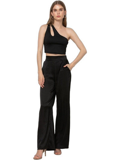 Anel Γυναικείο Χειμερινό Crop Top Μαύρο 40882