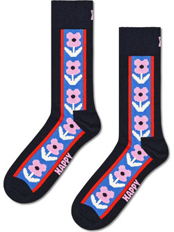Happy Socks Βαμβακερές Γυναικείες Κάλτσες Μαύρες Μπλε Ροζ P006812-1000