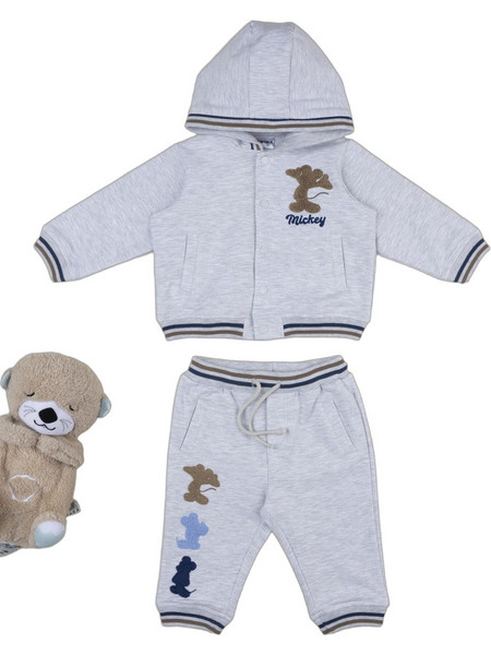 Prenatal Mickey Mouse Βρεφικό Σετ Φόρμας για Αγόρι Χειμωνιάτικο Γκρι 1517310