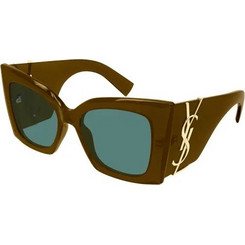 Saint Laurent SLM119 003 Γυναικεία Γυαλιά Ηλίου Oversized Κοκάλινα Πράσινα με Πράσινο Φακό