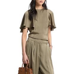 Michael Kors Γυναικείο Καλοκαιρινό Top Σατέν Χακί MT6411QAYJ-305