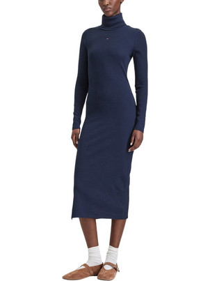 Tommy Jeans Midi Καθημερινό Φόρεμα Ριπ Navy Μπλε DW0DW23320-C1G