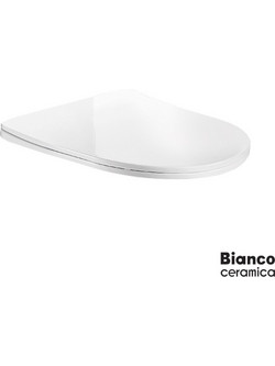 Bianco Ceramica Maya Καπάκι Λεκάνης Οβάλ από Βακελίτη Slim Soft Close Λευκό 42x36.5cm 515-9600SC-300