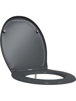 vidaXL Καπάκι Λεκάνης Οβάλ Πλαστικό Γκρι 47x37cm 42002346