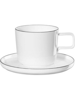 Asa A Table Ligne Noire Φλιτζάνι Cappuccino Πορσελάνης Λευκό 200ml 2029113