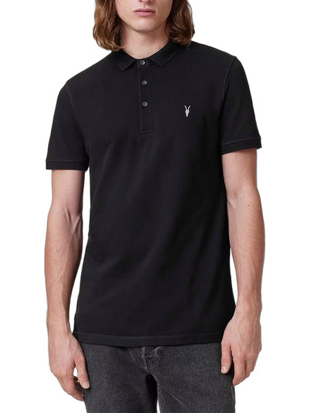 AllSaints Reform Ανδρική Μπλούζα Polo Μαύρη M075PB-BLACK