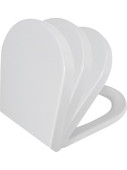 Tema Καπάκι Λεκάνης D-Shape Πλαστικό Soft Close Λευκό 46.7x35.9cm 41224