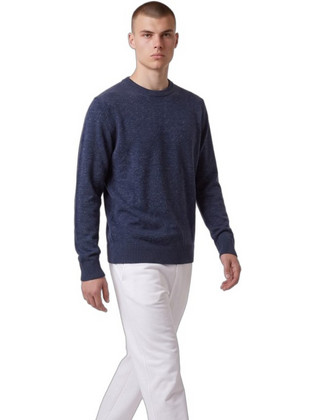 Double Ανδρικό Πουλόβερ Navy Μπλε 262KNIT-8070