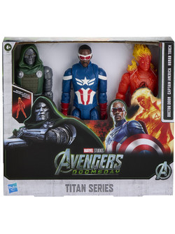 Hasbro Marvel Avengers Doomsday Doctor Doom Captain America & Human Torch Σετ Φιγούρες Δράσης για 4+ Ετών
