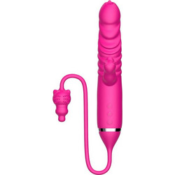 Kinksters Tongue Licking Δονητής Rabbit 17.5cm Ροζ