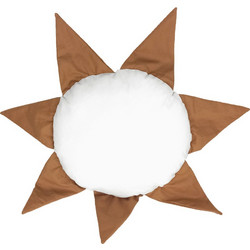 Baby Star Forest Friends Sun Παιδικό Διακοσμητικό Μαξιλάρι 100% Βαμβάκι Λευκό Καφέ 35x35cm