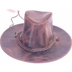 DomLeathers Ανδρικό Καπέλο Cowboy Υφασμάτινο Καφέ 660066