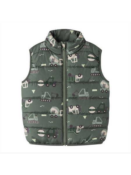 Name It Αμάνικο Παιδικό Μπουφάν Χειμωνιάτικο Puffer Χακί 13243883
