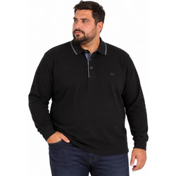 Double Ανδρική Μπλούζα Polo Μακρυμάνικη Μαύρη PS-3098A