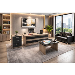 Stewe Home Σετ Επαγγελματικό Γραφείο Ξύλινο 140x60x73.8cm STE-005176-P5176