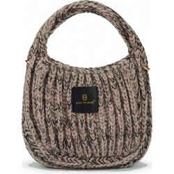 Bag to Bag Γυναικεία Τσάντα Χειρός Πλεκτή Γκρι DE-38701