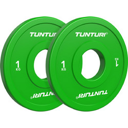 Tunturi Platinum Fractional Σετ Δίσκοι Ολυμπιακού Τύπου Rubber Cover 2x1kg Φ50mm