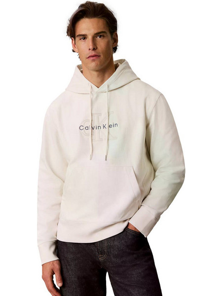 Calvin Klein Ανδρικό Φούτερ με Κουκούλα & Τσέπες Μπεζ LV04RH218G-YAS