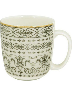 Oriana Ferelli Vintage Σετ Κούπες Πορσελάνης Μπεζ 340ml 6τμχ