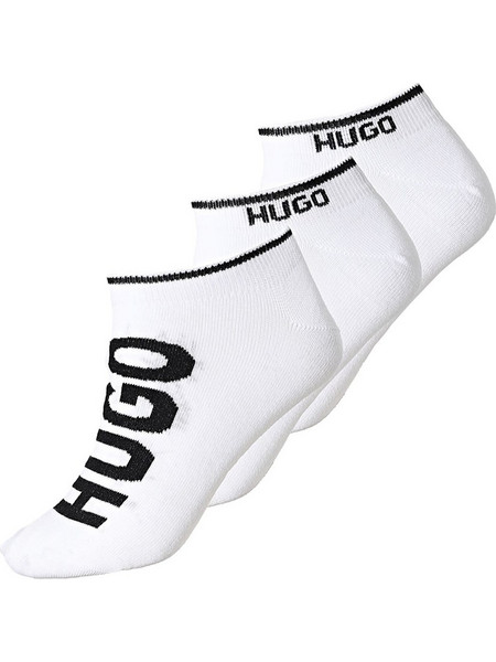 Hugo Ανδρικές Κάλτσες Κοντές Λευκές 3Pack 50544506