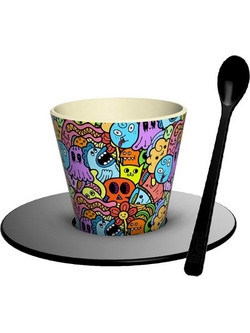 iDrink Doodle Φλιτζάνι Espresso & Ελληνικού Καφέ Πολύχρωμο 90ml ID5210