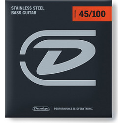 Dunlop DBS Σετ 4 Χορδές Ηλεκτρικού Μπάσου Stainless Steel 45-100" Medium Tension