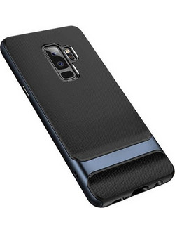 ROCK Royce Series Θήκη Σιλικόνης TPU σε Συνδυασμό με Πλαστικό για Samsung Galaxy S9 SM-G960 - Μπλε