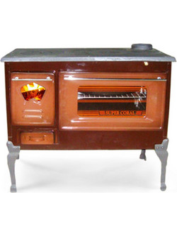 Ntontos Nο 151 Εμαγιέ Ξυλόσομπα με Φούρνο 8kW