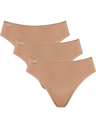 Sloggi 24/7 Tai Βαμβακερά Γυναικεία Slip Μπεζ 3Pack 10167192-6239