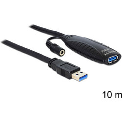 Καλώδιο Επέκτασης USB-A male σε USB-A female Delock - 10m - Μαύρο 83415