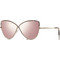Tom Ford FT0569 28Z Γυναικεία Γυαλιά Ηλίου Πολυγωνικά Μεταλλικά Χρυσά με Ροζ Φακό Tom Ford FT0569 28Z Γυναικεία Γυαλιά Ηλίου Πολυγωνικά Μεταλλικά Χρυσά με Ροζ Φακό