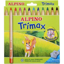 Alpino Jumbo Trimax Ξυλομπογιές Σετ 12τμχ