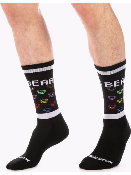 Barcode Berlin Gym Socks Small Bear Ανδρικές Κάλτσες Μαύρες