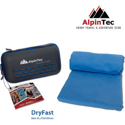 AlpinPro AlpinTec DryFast Πετσέτα Θαλάσσης Microfiber Μπλε 75x150cm