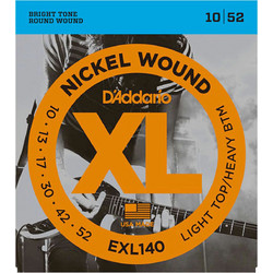 D'Addario EXL140 Σετ 6 Χορδές Ηλεκτρικής Κιθάρας Nickel Plated Steel 10-52" Mixed Tension