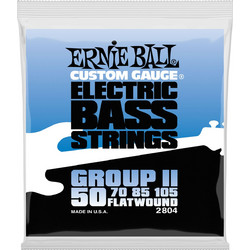 Ernie Ball 2804 Group II FlatWound Σετ 4 Χορδές Ηλεκτρικού Μπάσου Stainless Steel 50-105"