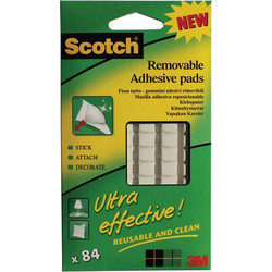 White Tack 3M Adhesive Pads Tack Removable 84τμχ