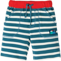 Frugi Stripy Αθλητική Παιδική Βερμούδα Πετρόλ SHS010SRI